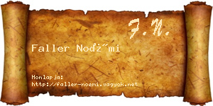 Faller Noémi névjegykártya